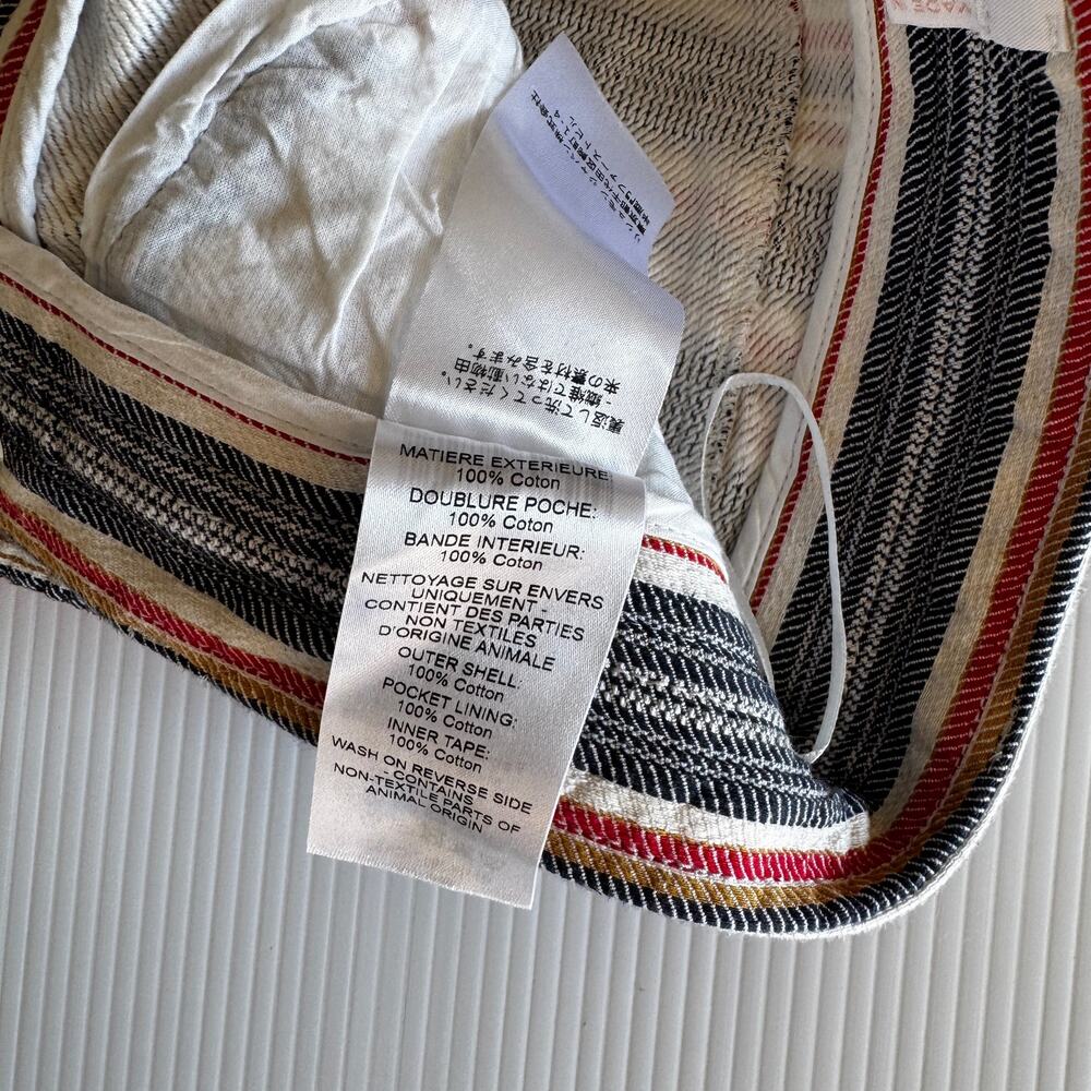 See By Chloe Jacquard Stripe Cotton Denim Shorts EU 40 Boho Retro Festival Indie - Picture 15 of 16